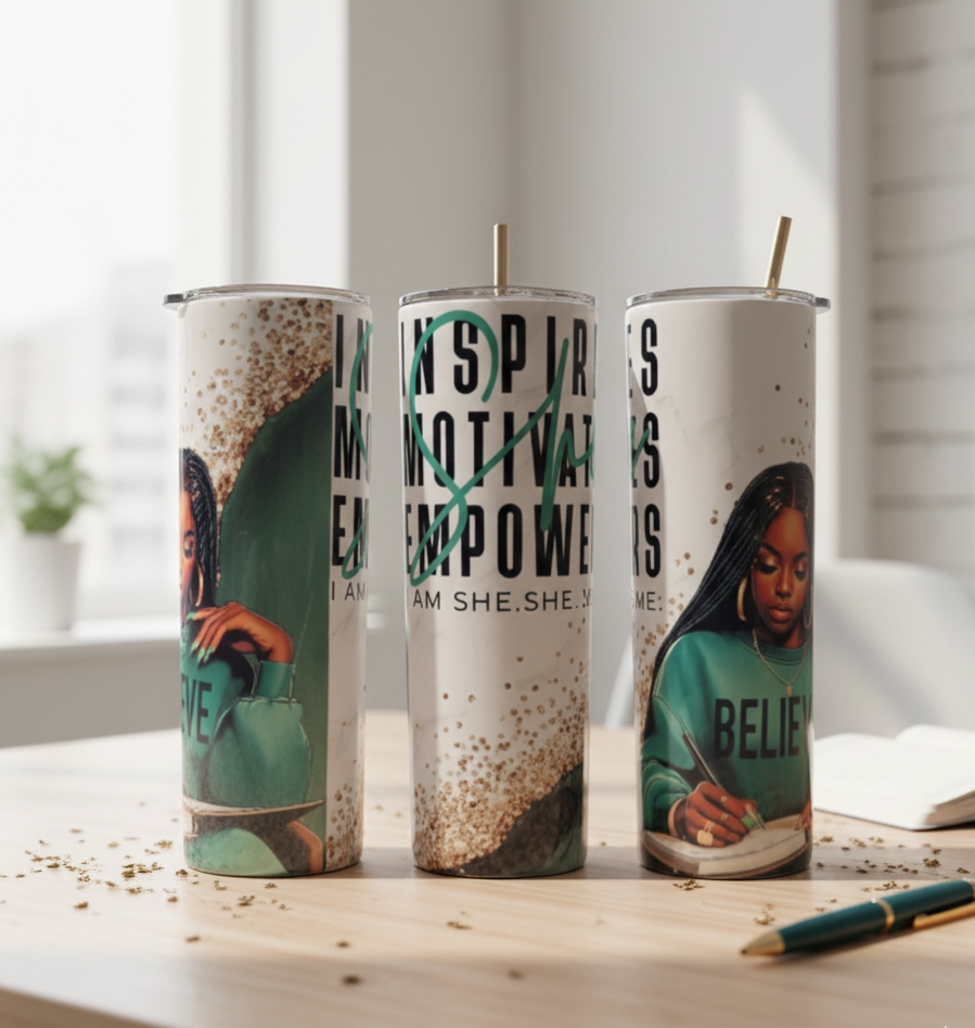 Inspires Motivates Empowers Tumbler
